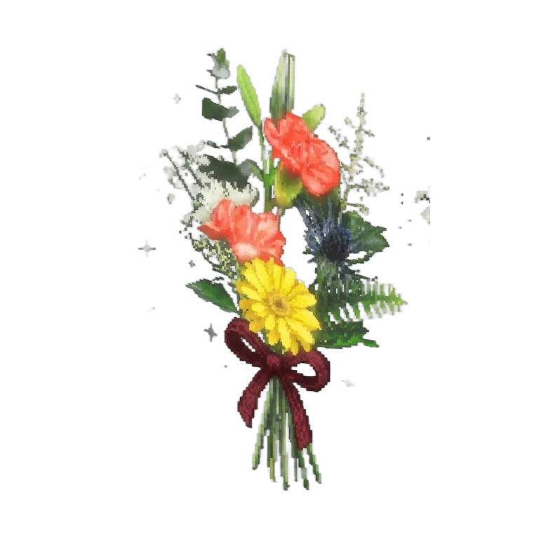 A bouquet of flowers rotating